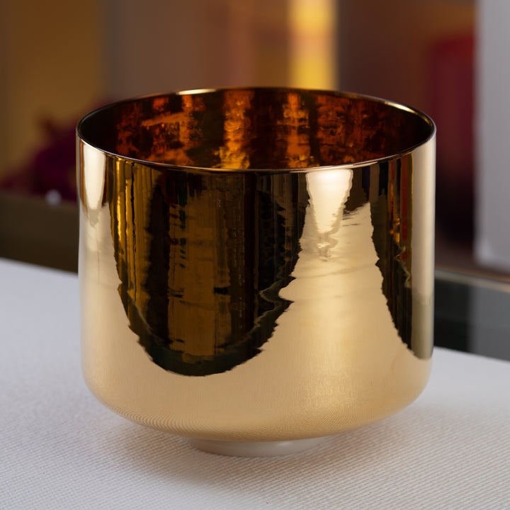 10" E-8 24k Gold & Crystal Singing Bowl