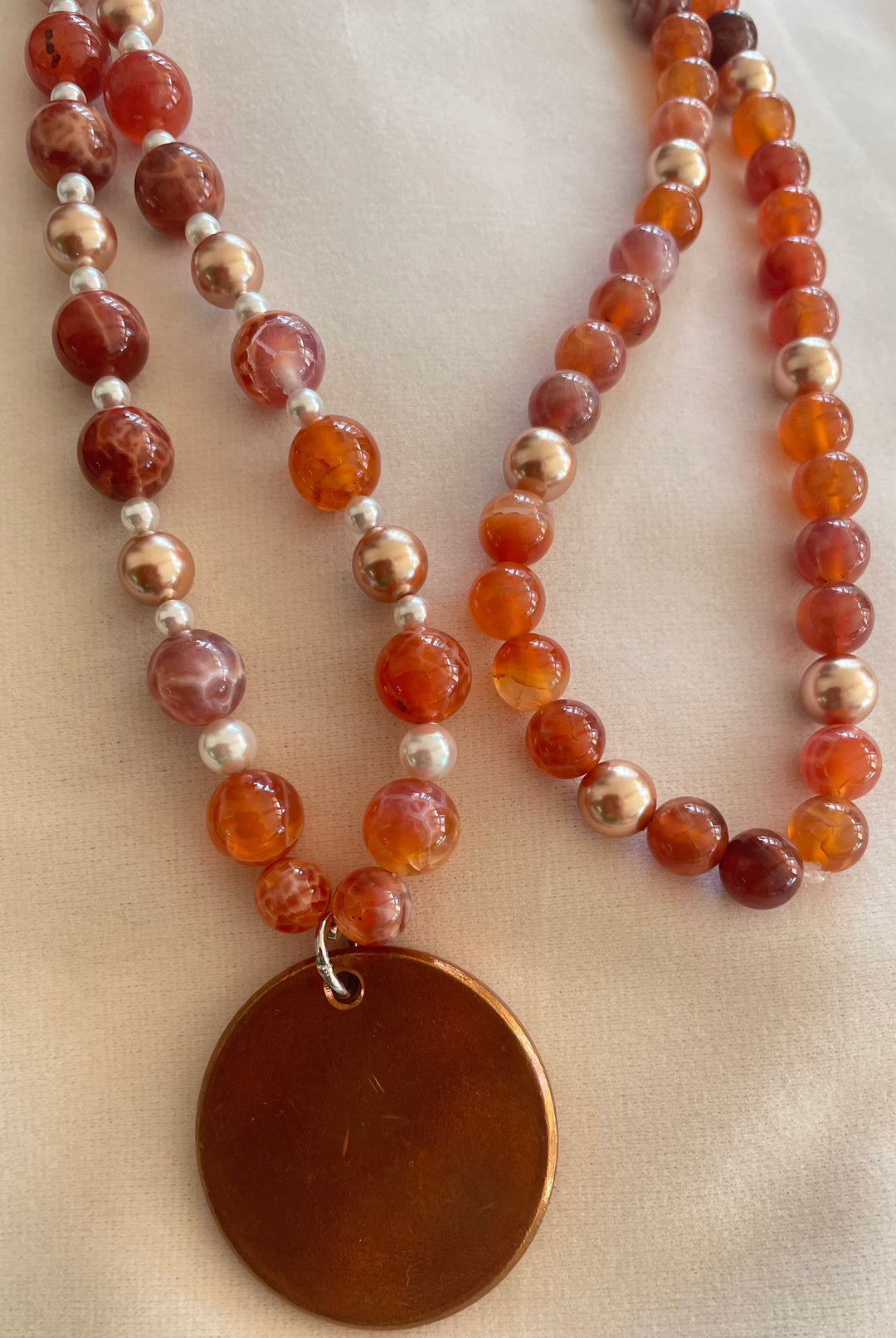 Fire Quartz (Hematoid) Mala