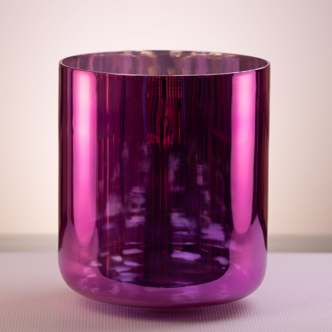 12” D-11 Magenta Manifestation Crystal Symphony Bowl, Tall