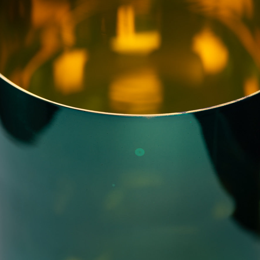9.25” D#-29 Earth Magic Crystal Singing Bowl, Gold inside