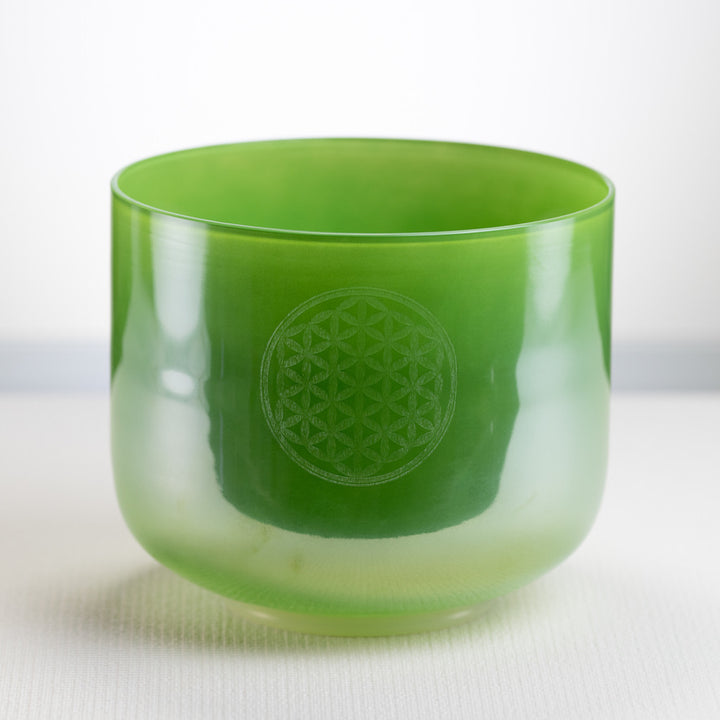 9" A#+7 Forest Fairy Singing Bowl with Flower of Life