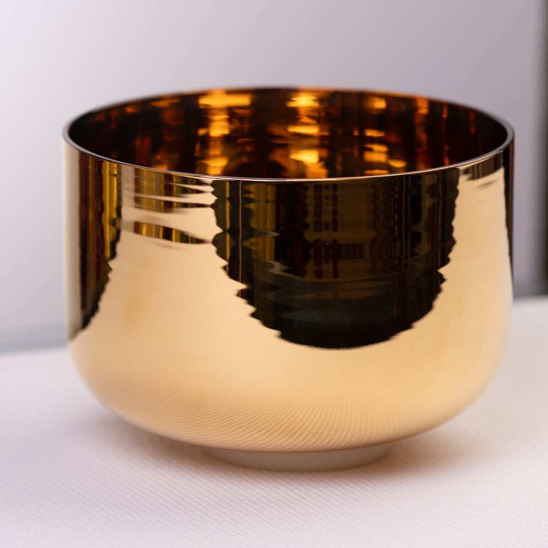 9.5" B-35 24k Gold & Crystal Singing Bowl