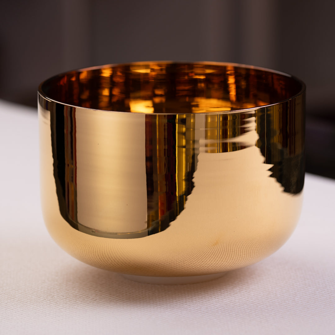 9.5" B-35 24k Gold & Crystal Singing Bowl