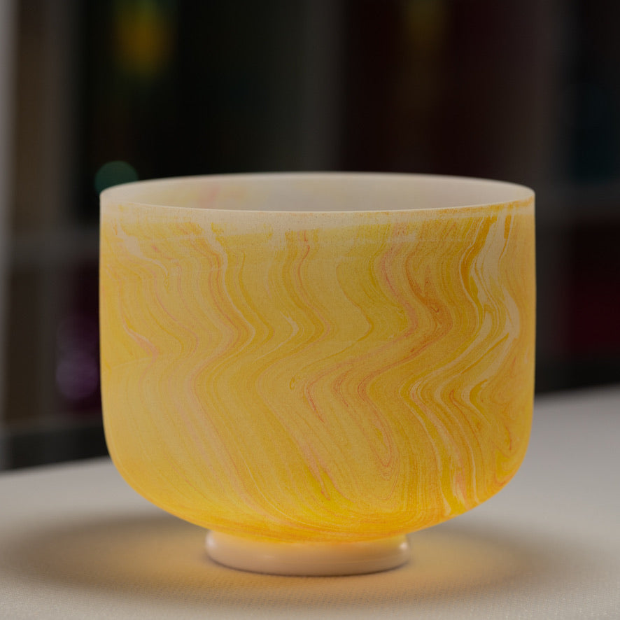 Sacred Singing Bowls: Yellow Swirl Bowl