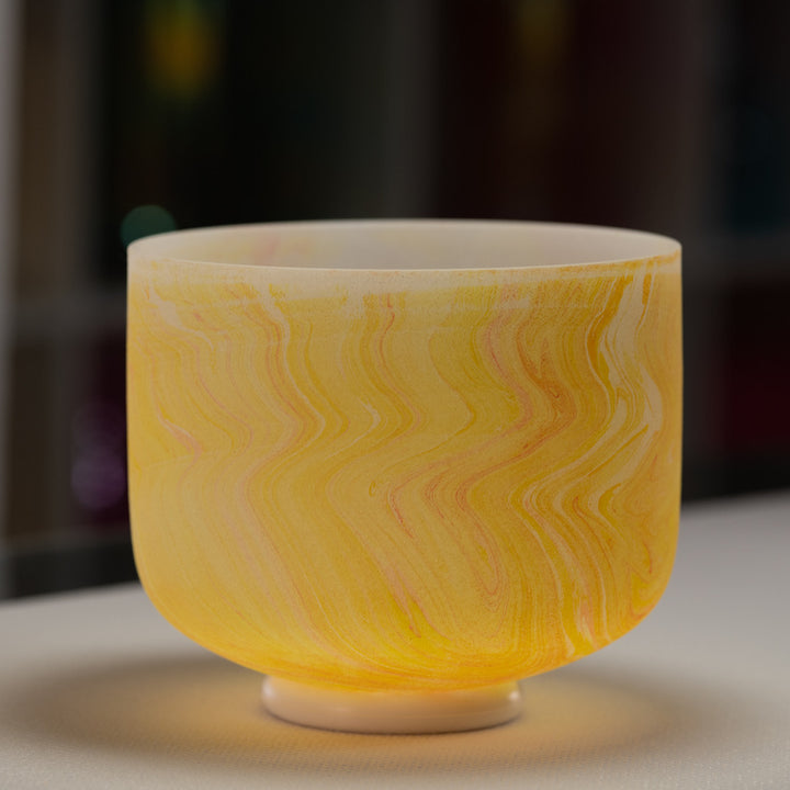 Sacred Singing Bowls: Yellow Swirl Bowl
