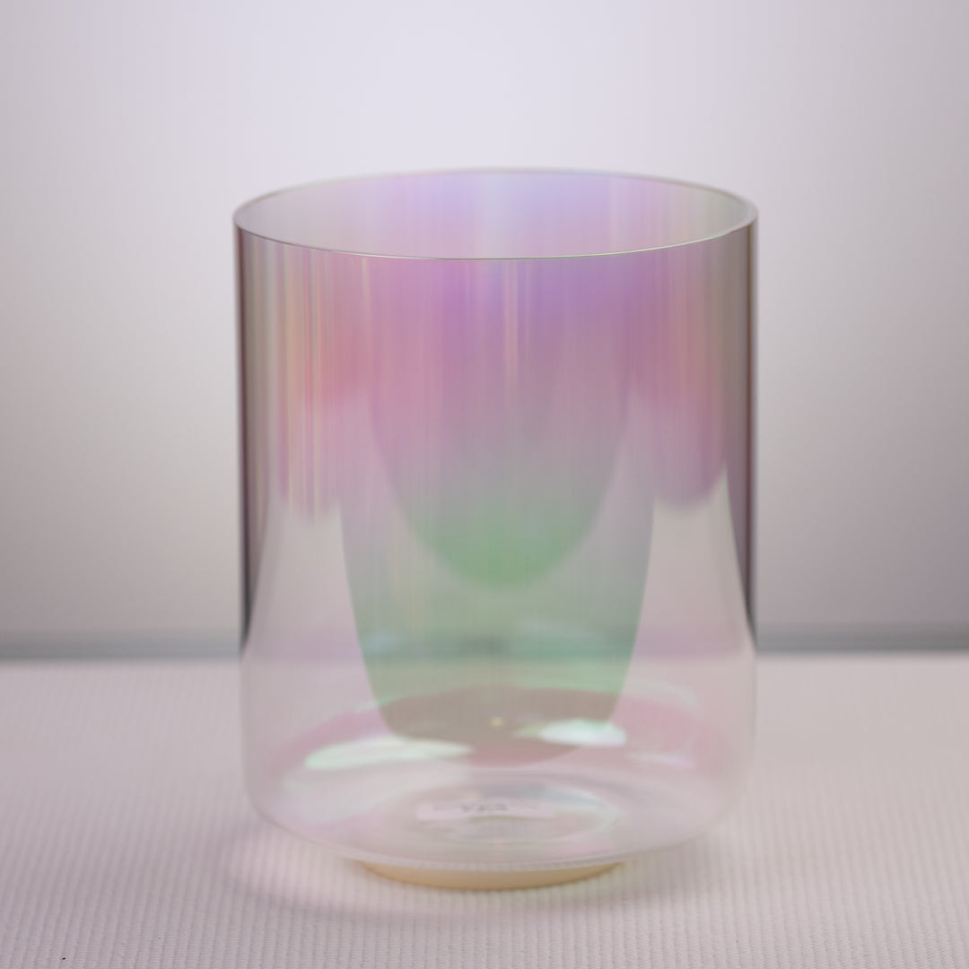 8" D+38 Prismatic Crystal Singing Bowl, Tall