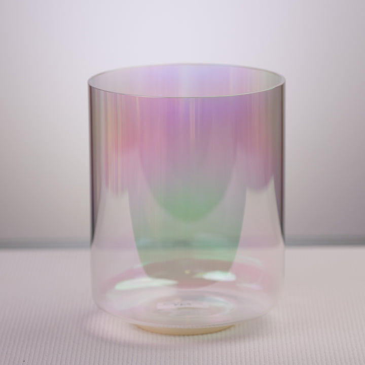 8" D+38 Prismatic Crystal Singing Bowl, Tall