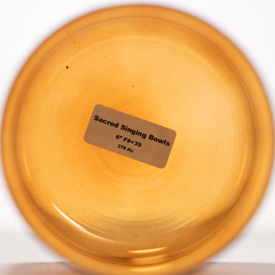 6" F#+39 Sacred Ground Crystal Singing Bowl