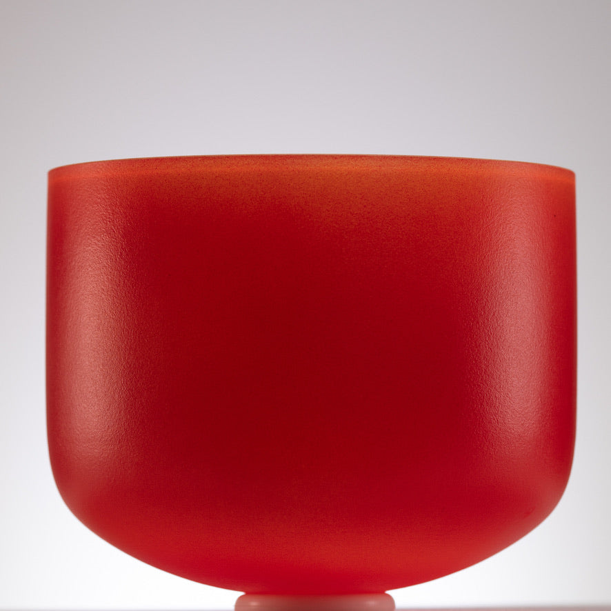 13.75" A#-26 Sedona Sunrise Frosted Crystal Singing Bowl