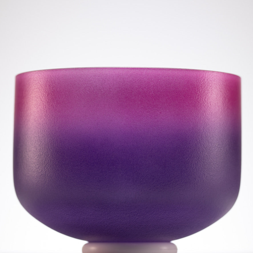 10" C-27 Blossoming Heart Frosted Crystal Singing Bowl