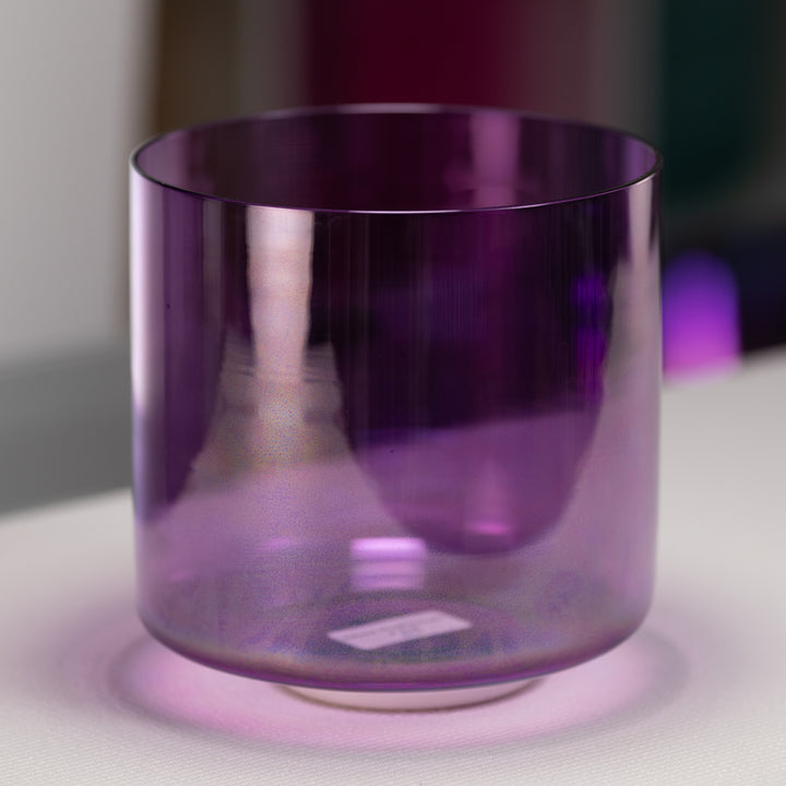 8" B+46 Lavender Lotus Crystal Singing Bowl