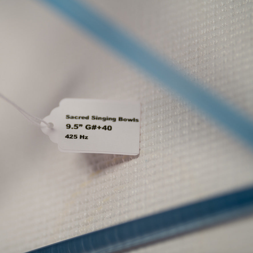 Crystal Singing Pyramid from Bowls of Sound, label