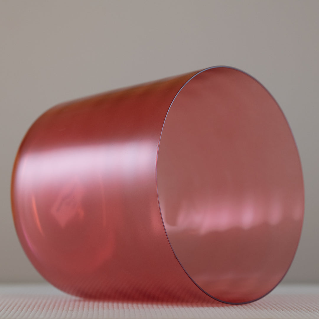 9" C-2 Ruby Ray Crystal Bowl