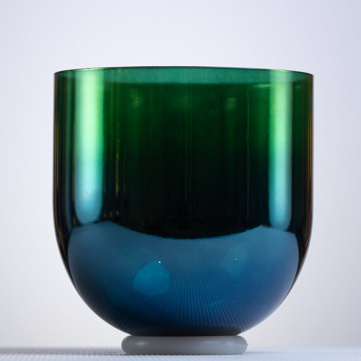 9" D+40 Divine Earth Crystal Singing Bowl, 24k Gold inside