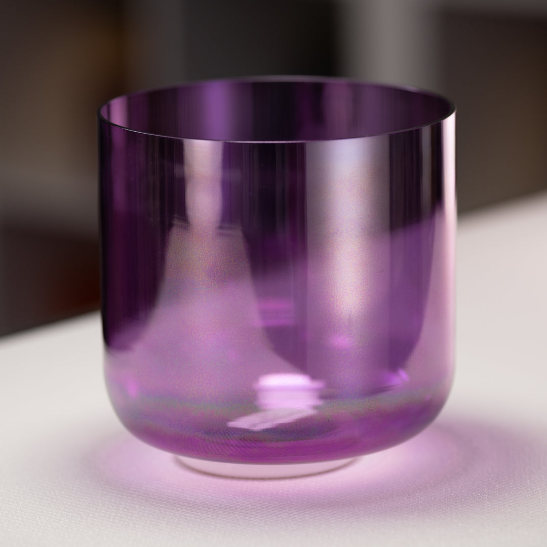 8" C-26 Lavender Lotus Crystal Singing Bowl