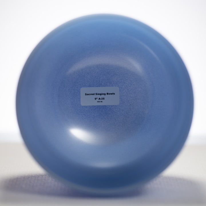 9" A-25 Father Sky Frosted Crystal Singing Bowl