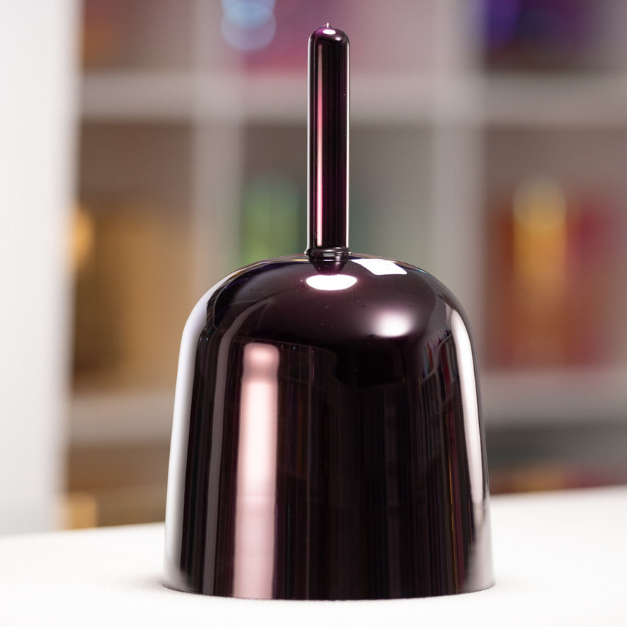 7.75" C-6 Divine Violet Flame Crystal Singing Bowl, 24k Gold inside