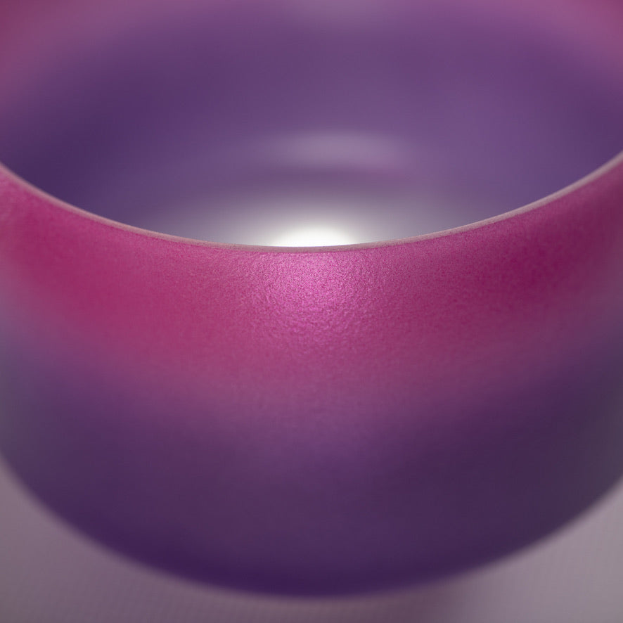 10" C-27 Blossoming Heart Frosted Crystal Singing Bowl