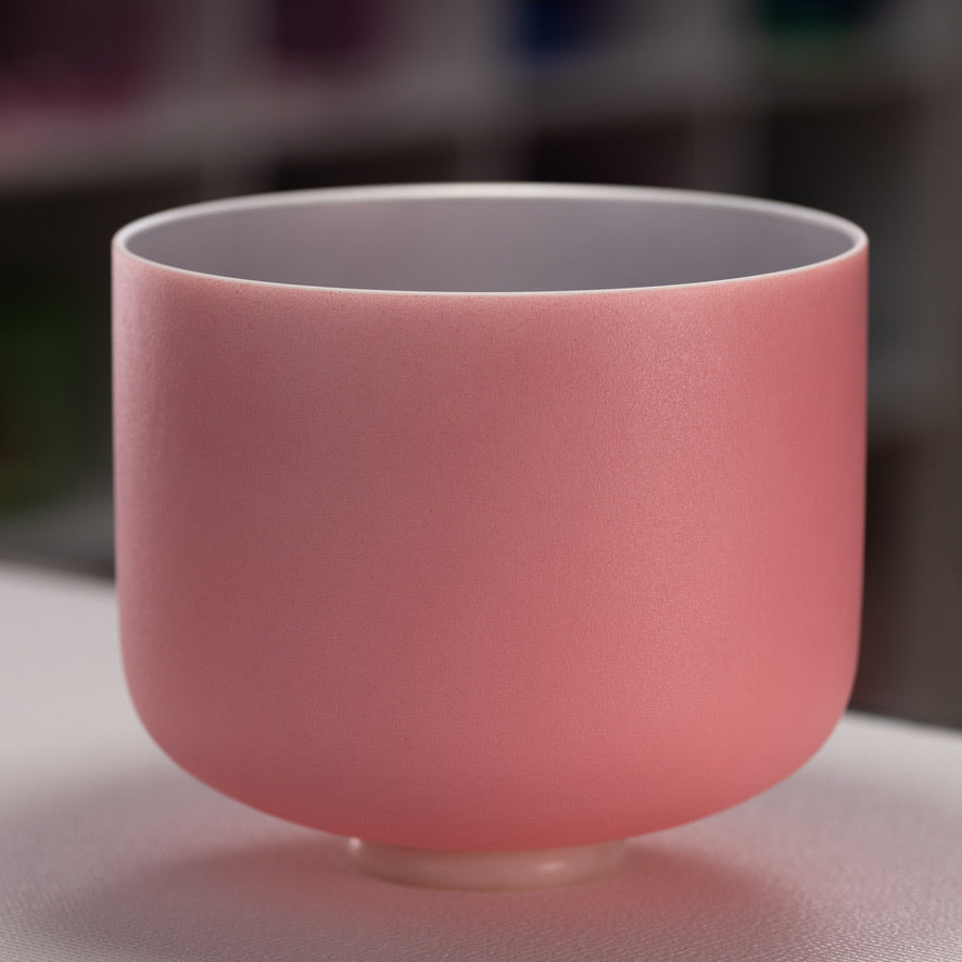 Light Pink Frosted Singing Bowl