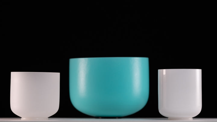 Harmonic Trio of Crystal Singing Bowls from Bowls of Sound