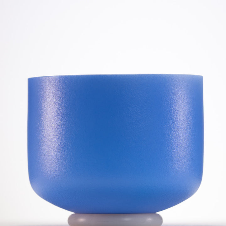 8" E+8 Father Sky Frosted Crystal Singing Bowl, Silver inside