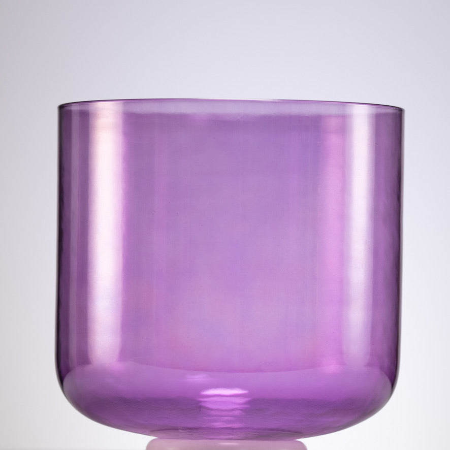 9" G#+10 Lavender Lotus Crystal Singing Bowl, Perfect Pitch