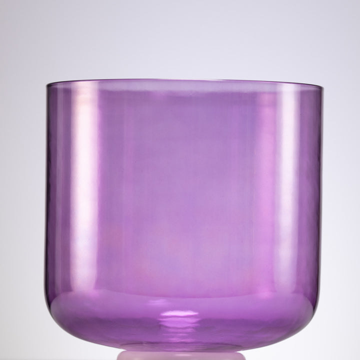 9" G#+10 Lavender Lotus Crystal Singing Bowl, Perfect Pitch