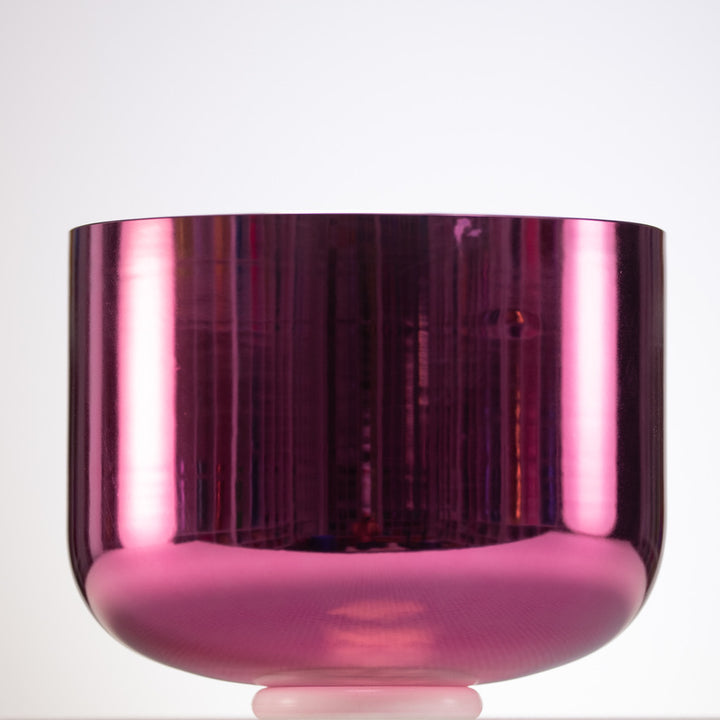 11" F#-10 Radiant Rose Crystal Singing Bowl, Perfect Pitch