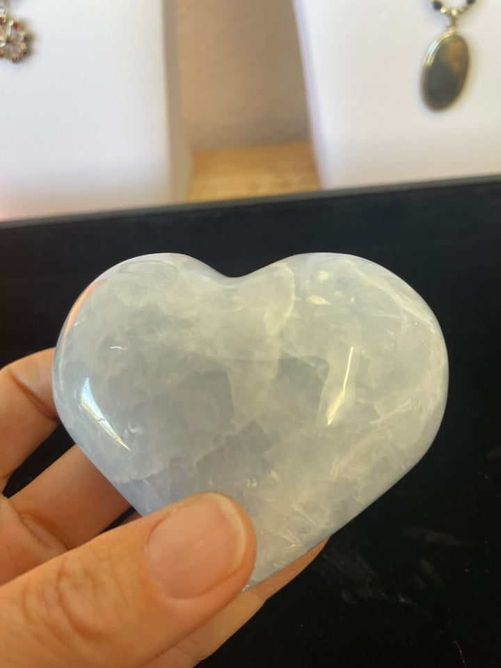 Light Blue Calcite Heart