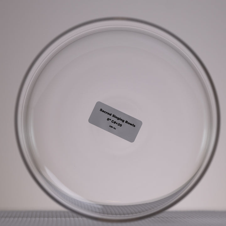 8" C#+20 Clear Quartz Crystal Singing Bowl