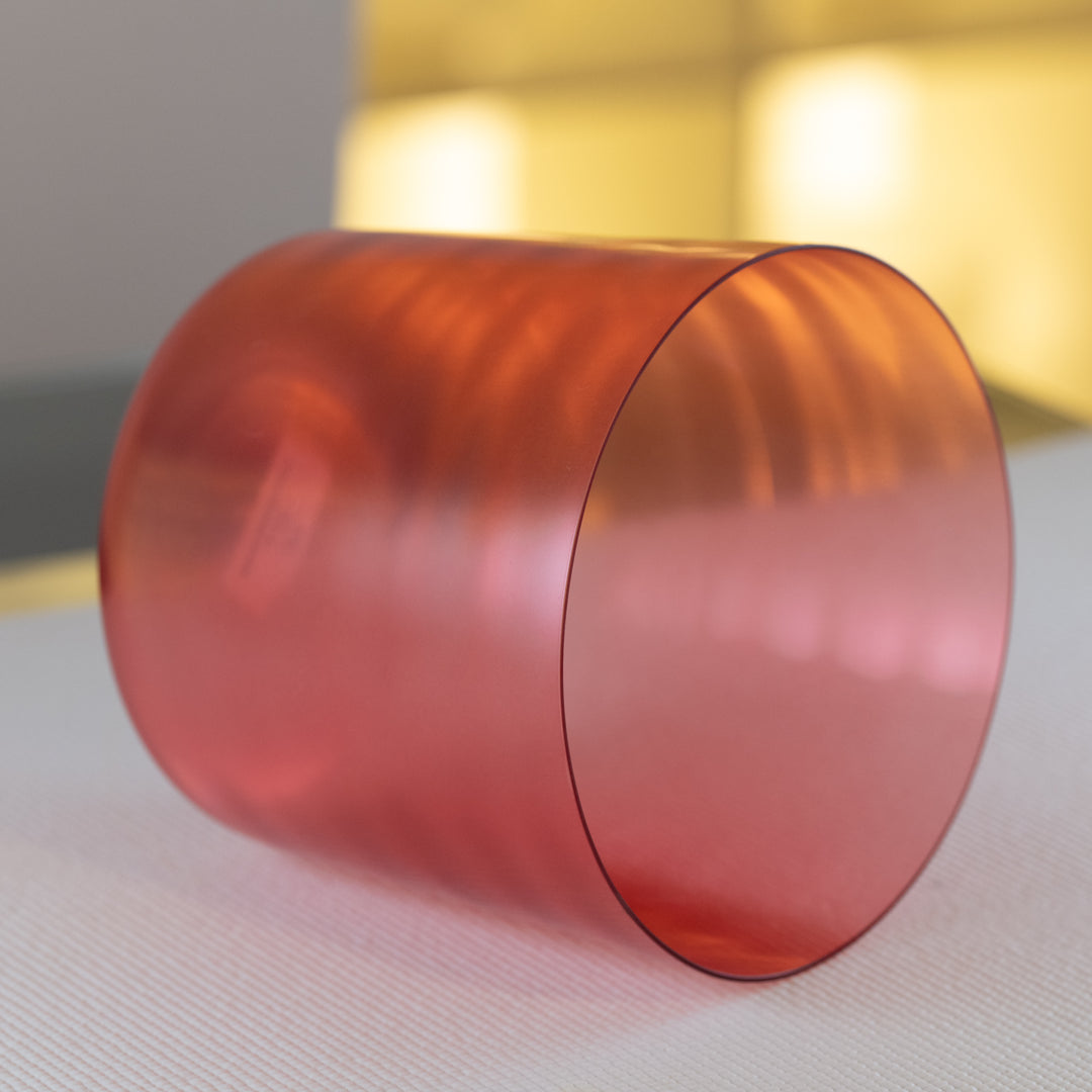 9" C-2 Ruby Ray Crystal Bowl