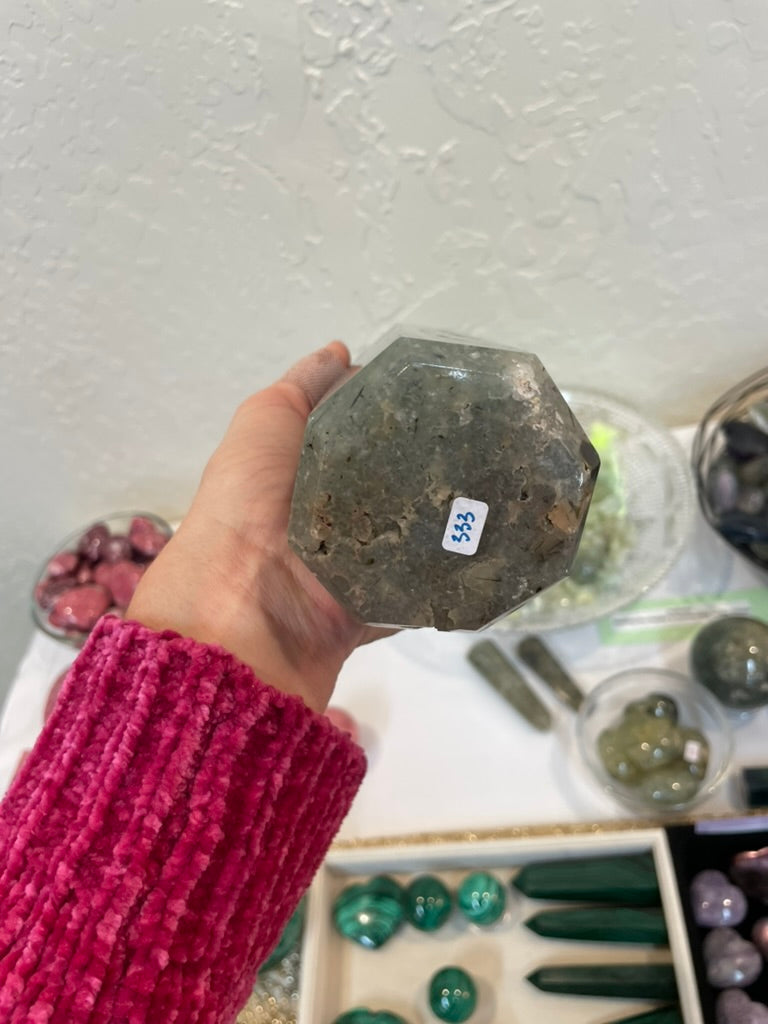 Large Prehnite Tower