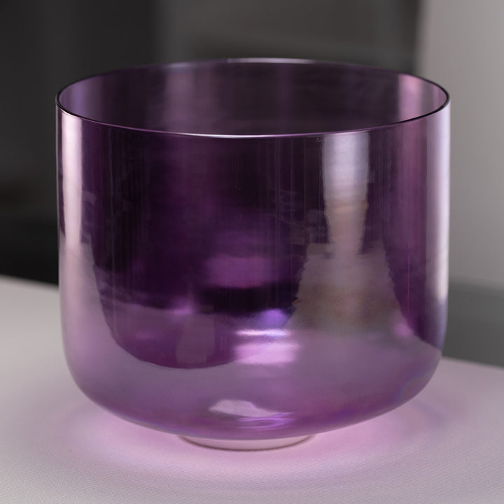 12" B+45 Lavender Lotus Crystal Singing Bowl