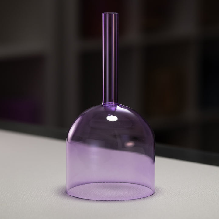 6" G#-15 Lavender Lotus Handheld Crystal Singing Bowl