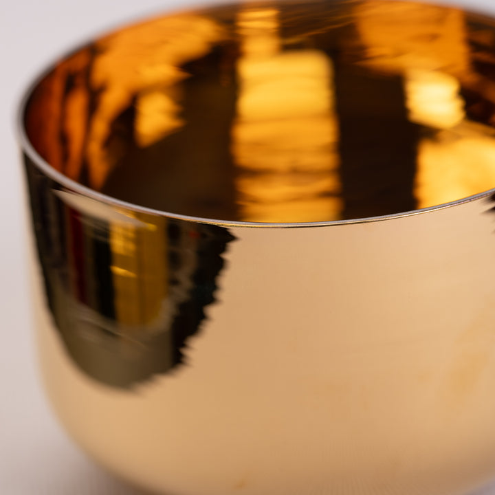 9.5" B-35 24k Gold & Crystal Singing Bowl