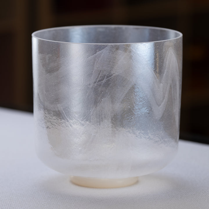 9" F+30 Azeztulite White Light Aura Gold, Crystal Tones™