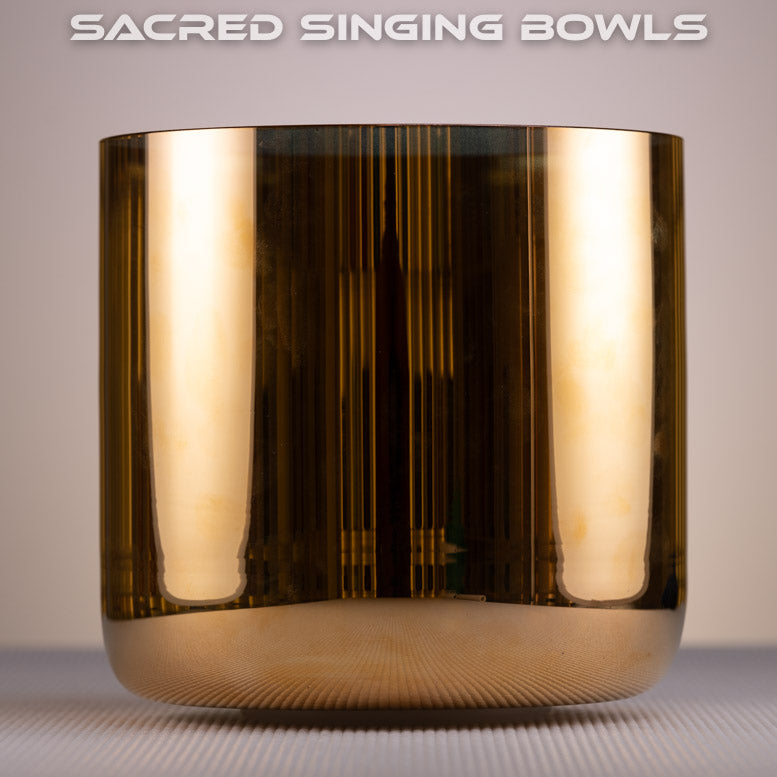 8" G-15 24k Gold & Crystal Singing Bowl