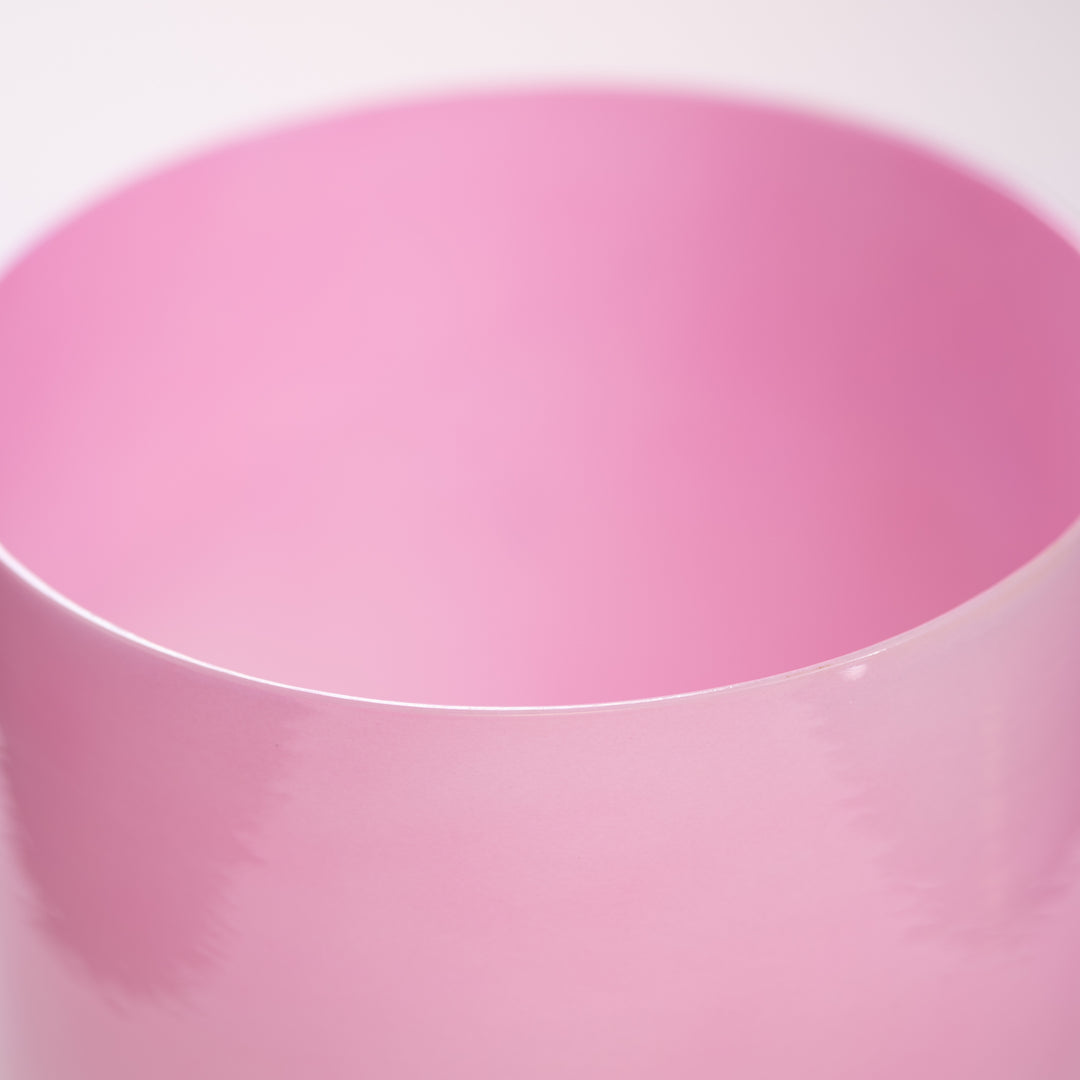 9" F#-44 Rose Blossom Crystal Singing Bowl, Pearlescent