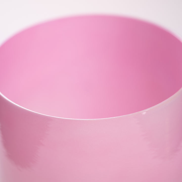 9" F#-44 Rose Blossom Crystal Singing Bowl, Pearlescent