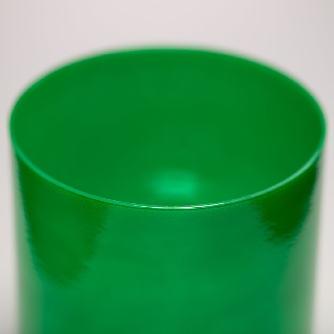 7.25" B-43 Emerald Heart Crystal Singing Bowl