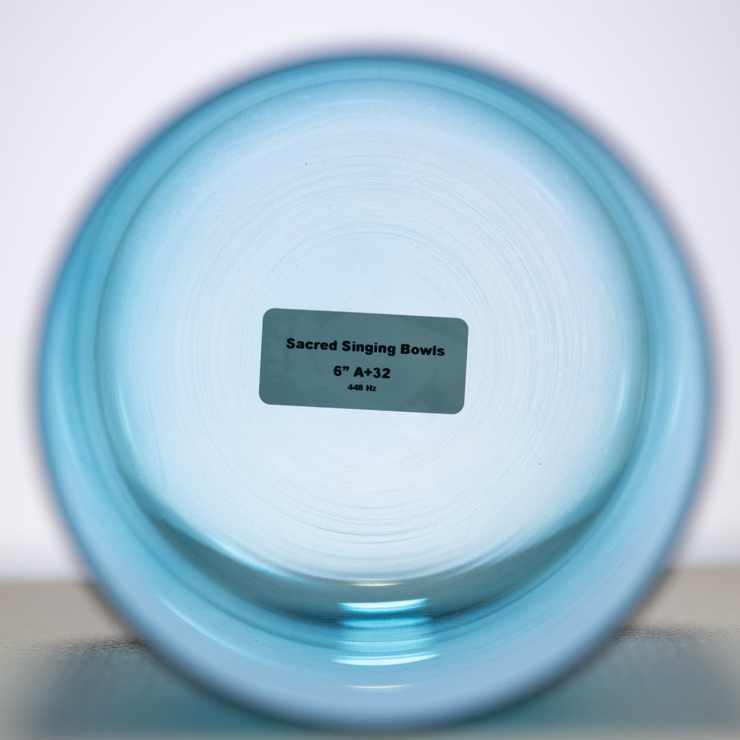 6" A+32 Caribbean Blue Crystal Singing Bowl