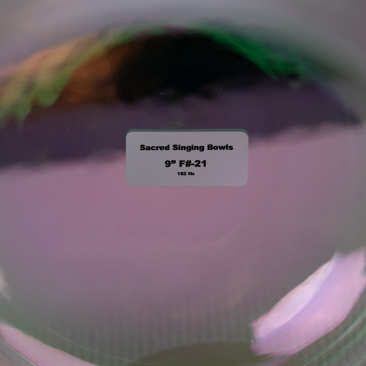 9" F#-21 Prismatic Crystal Singing Bowl