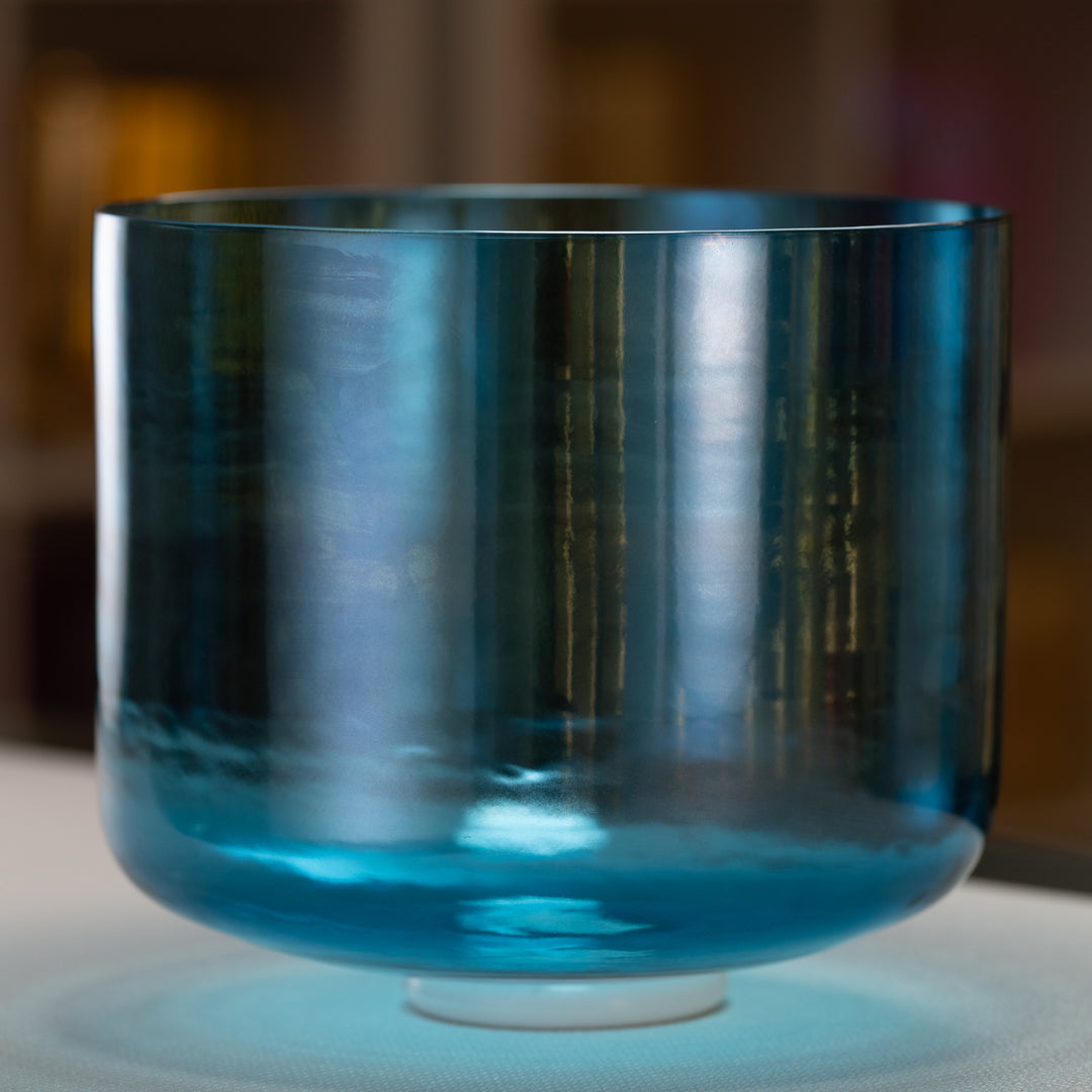 11.75" C-23 Caribbean Blue Crystal Singing Bowl