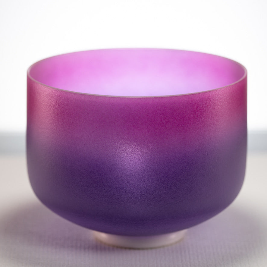 10" C-27 Blossoming Heart Frosted Crystal Singing Bowl