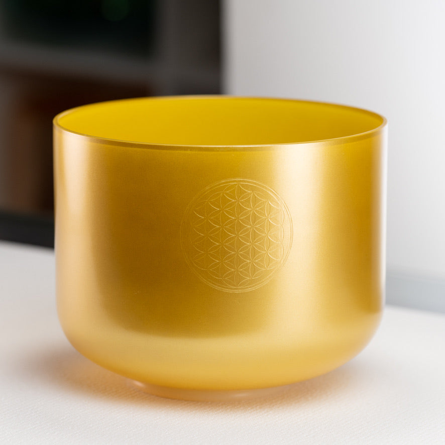 10" G#+23 Supernova Singing Bowl with Flower of Life