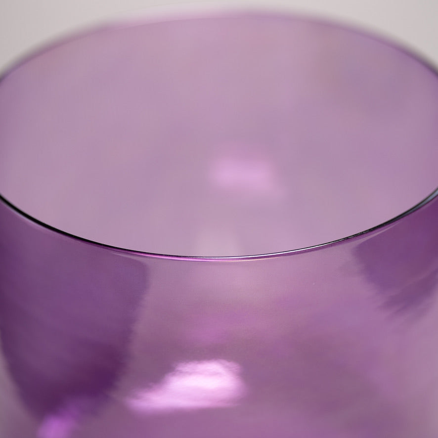 9" G+38 Lavender Lotus Crystal Singing Bowl