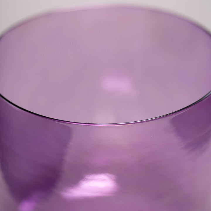 9" G+38 Lavender Lotus Crystal Singing Bowl