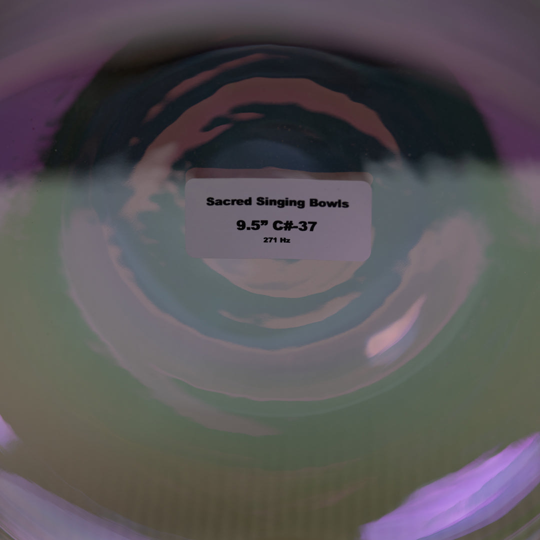 9.5" C#-37 Prismatic Crystal Singing Bowl