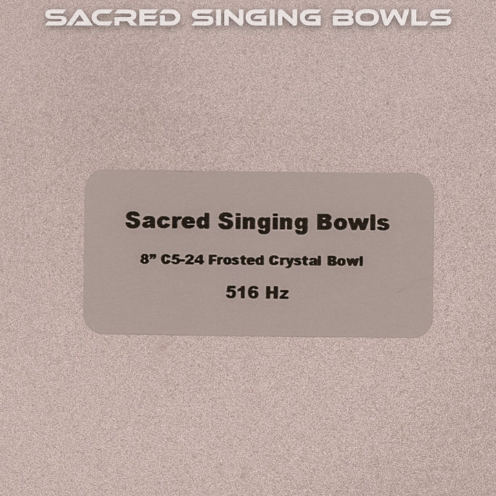 Frosted Crystal Singing Bowl Set: A minor