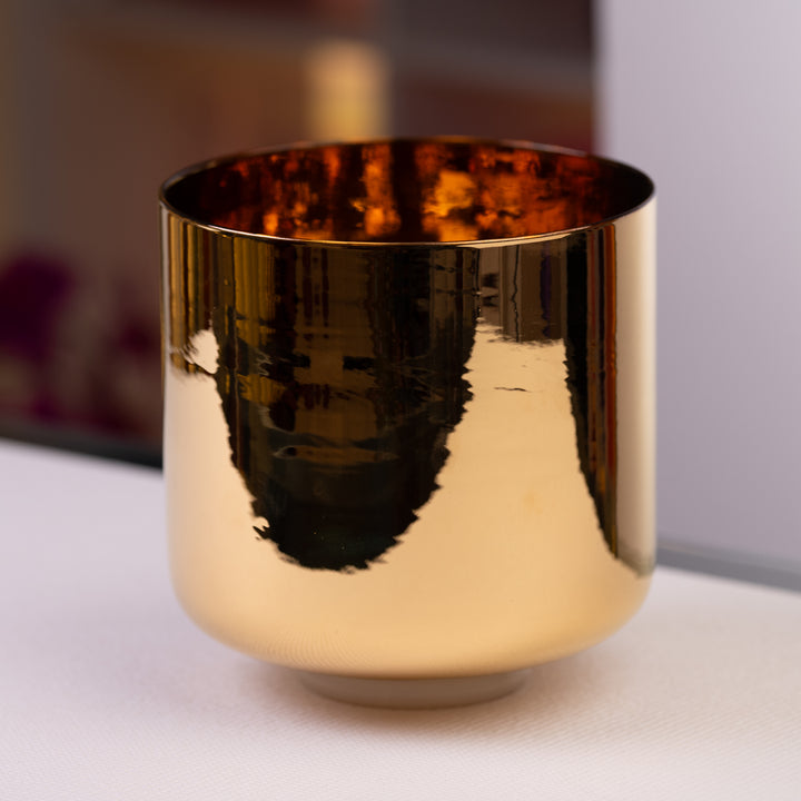 9" F#-29 24k Gold & Crystal Singing Bowl